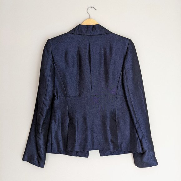 NWT Mac & Jac Shimmery Navy Blue Blazer - Picture 3 of 9